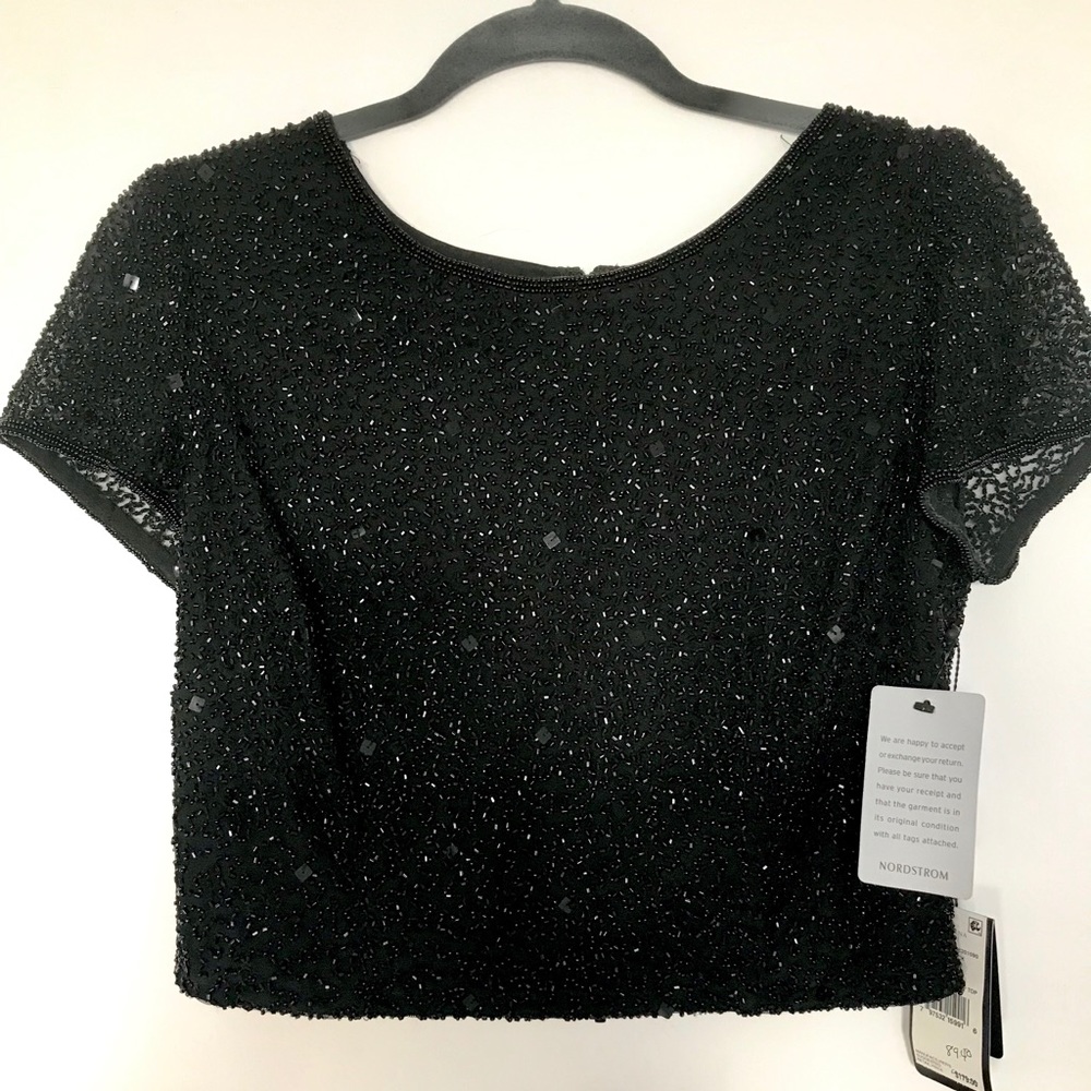 Special Occasion Beaded Crop Top